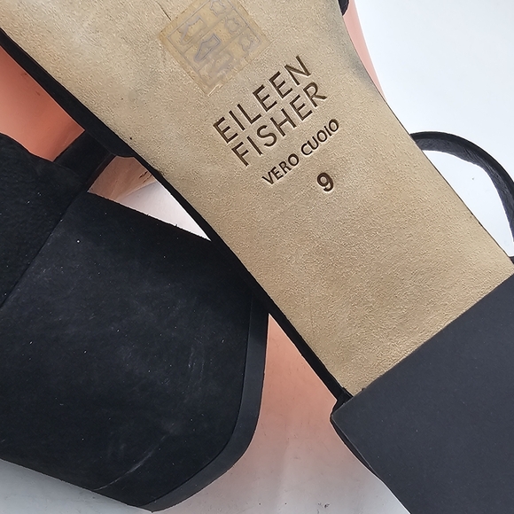 Eileen Fisher Women’s Dota Pump Black Leather Size 9 - Picture 8 of 10